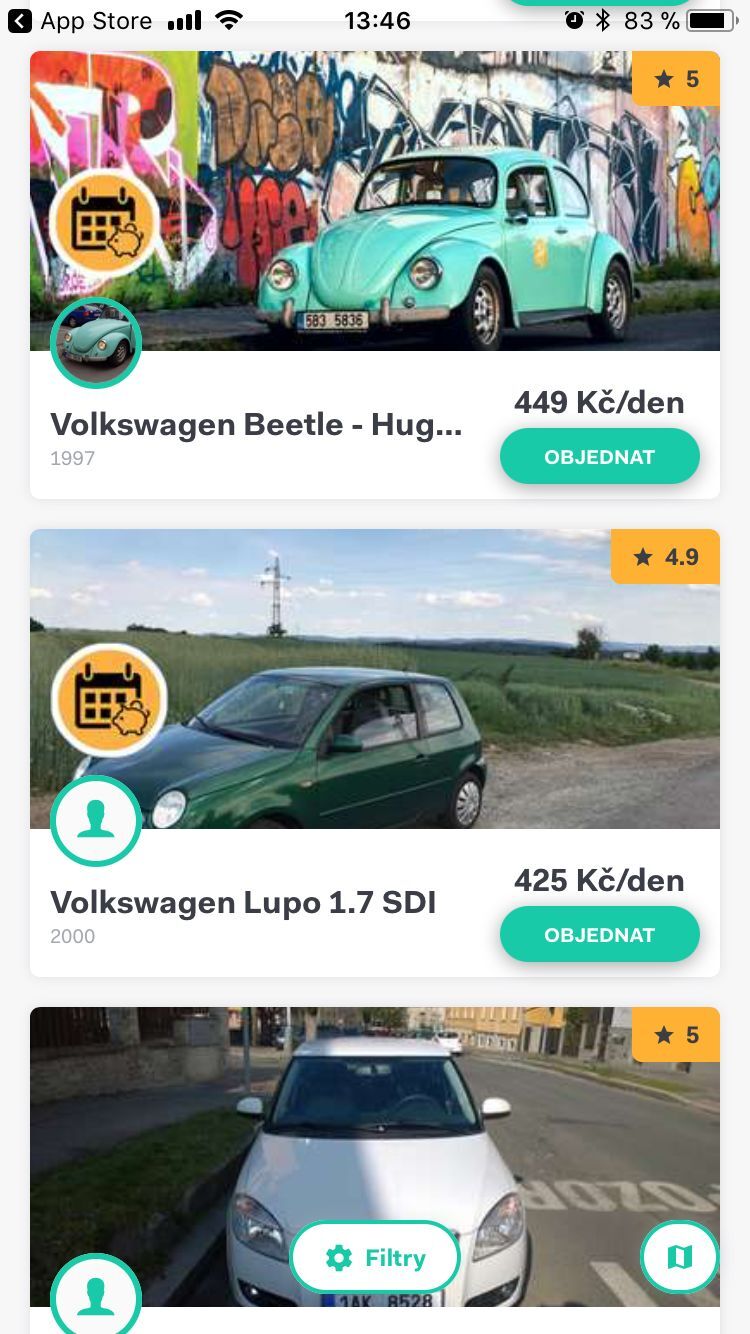 Aplikace HoppyGo na iOS