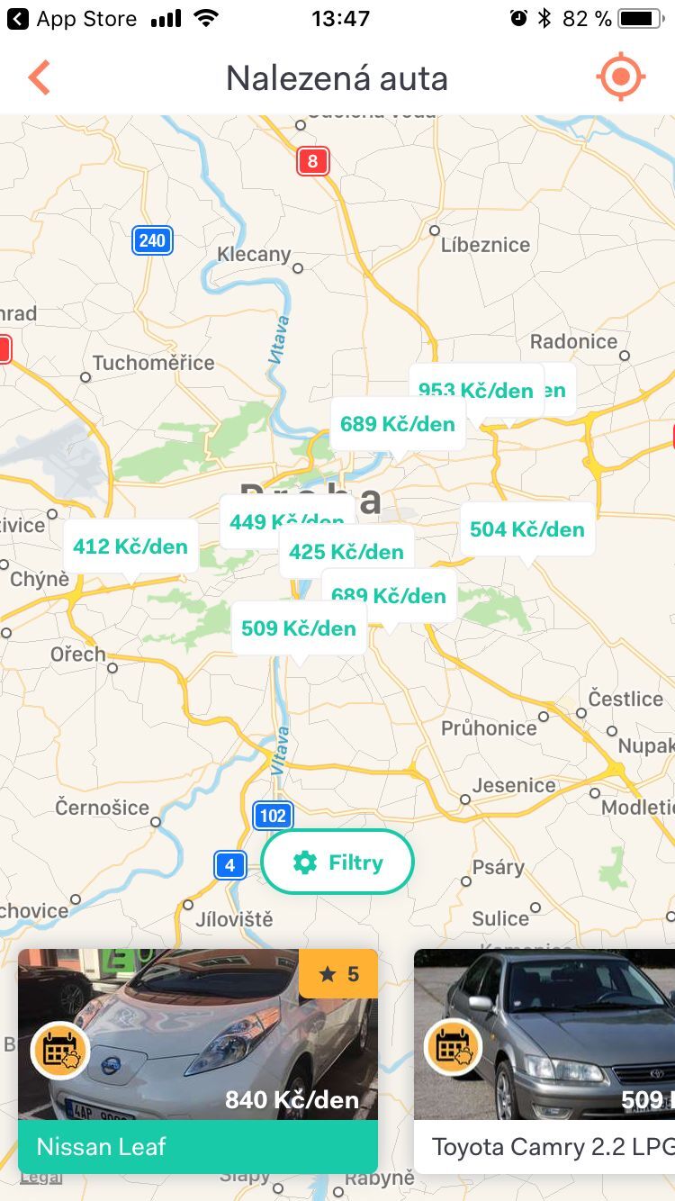 Aplikace HoppyGo na iOS