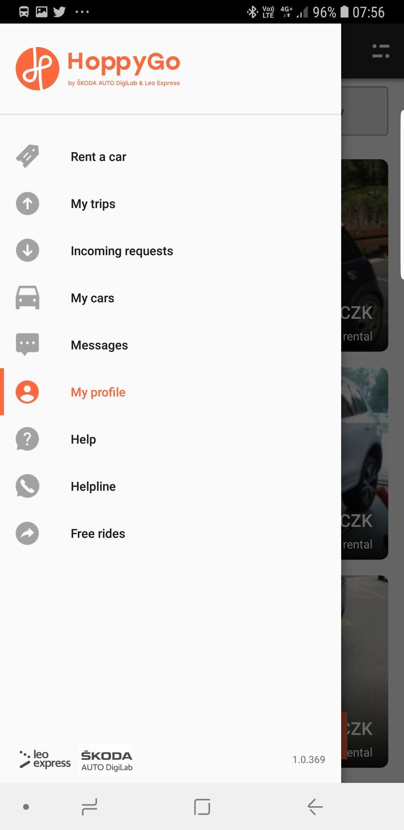 Aplikace HoppyGo pro Android