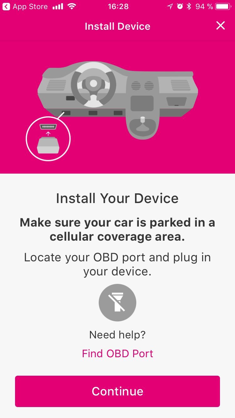 aplikace iOS T-Mobile Chytré Auto