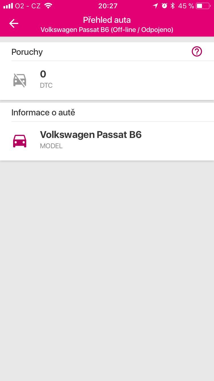 aplikace iOS T-Mobile Chytré Auto