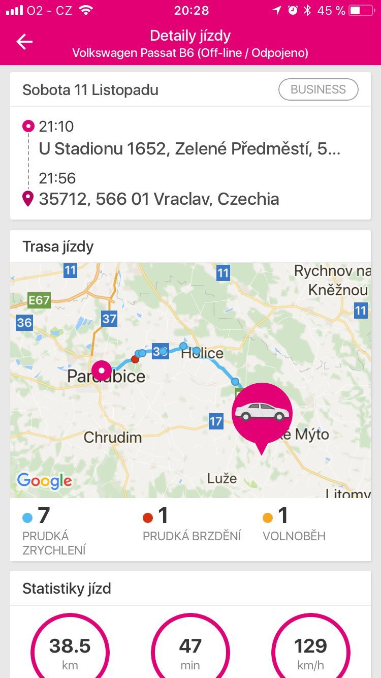 aplikace iOS T-Mobile Chytré Auto