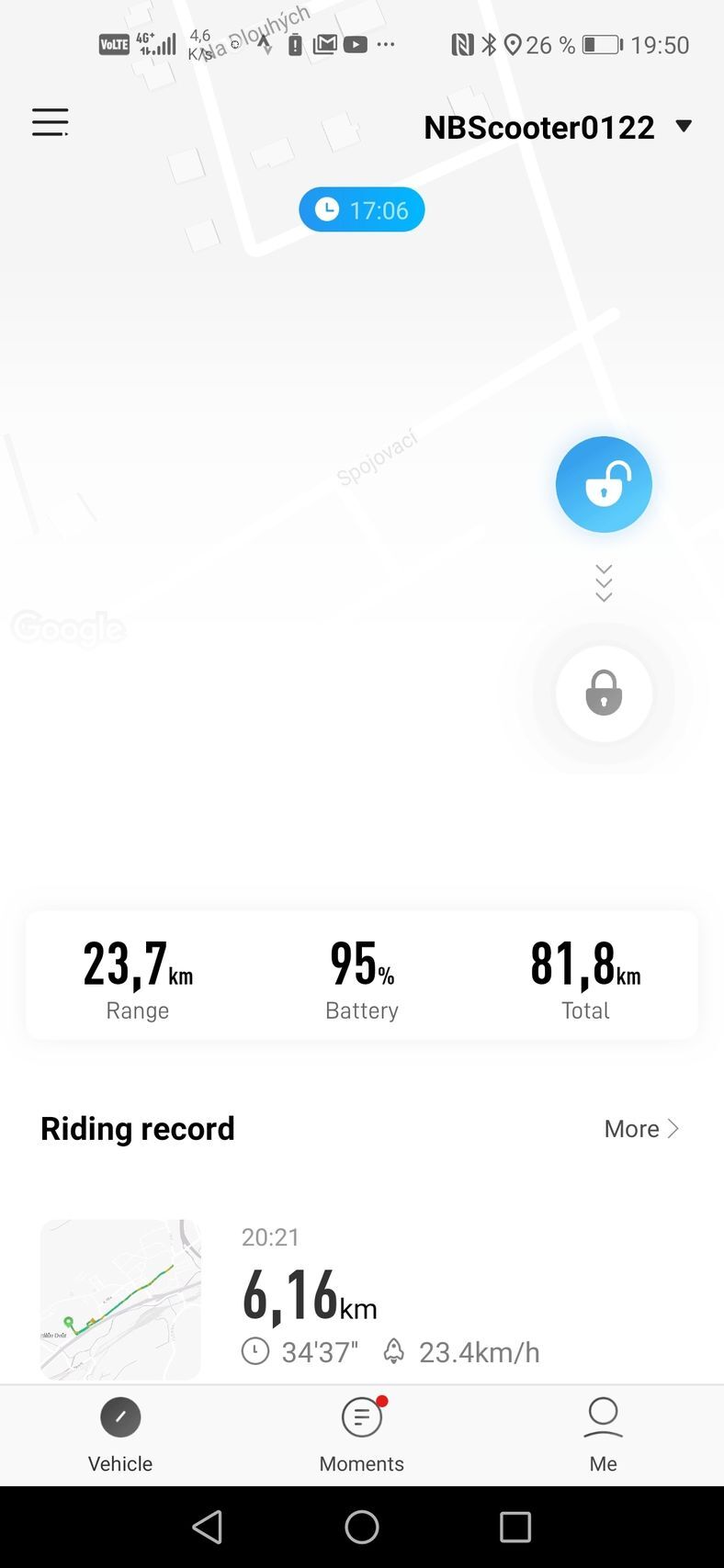 Aplikace ke koloběžce SEAT MÓ eKickScooter 25