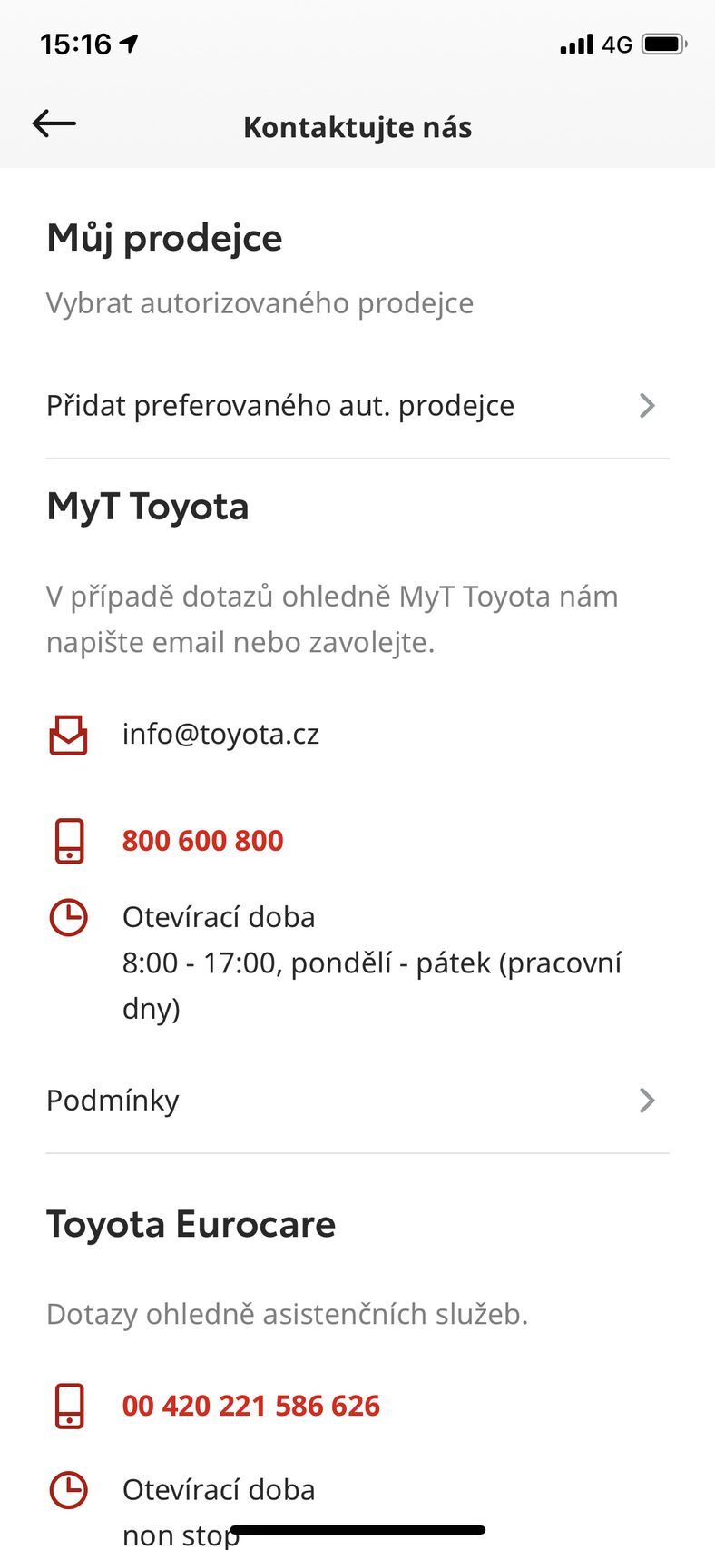 Aplikace MyT od Toyoty