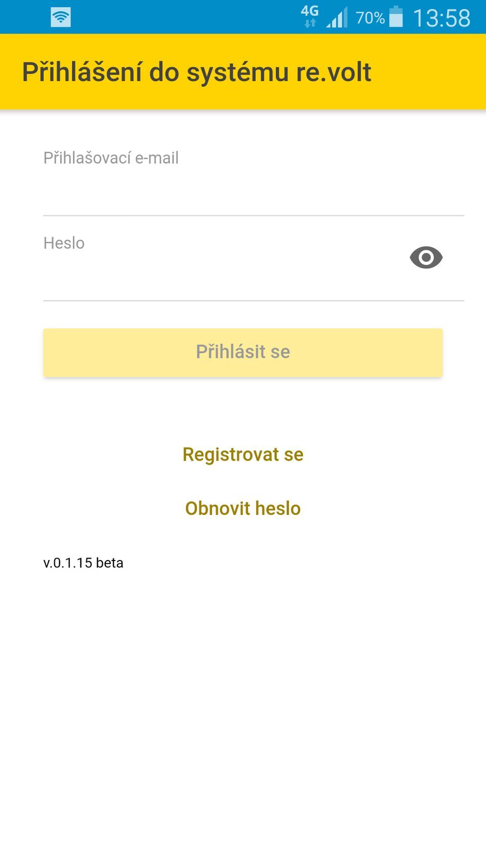 Aplikace Re.volt Carsharing