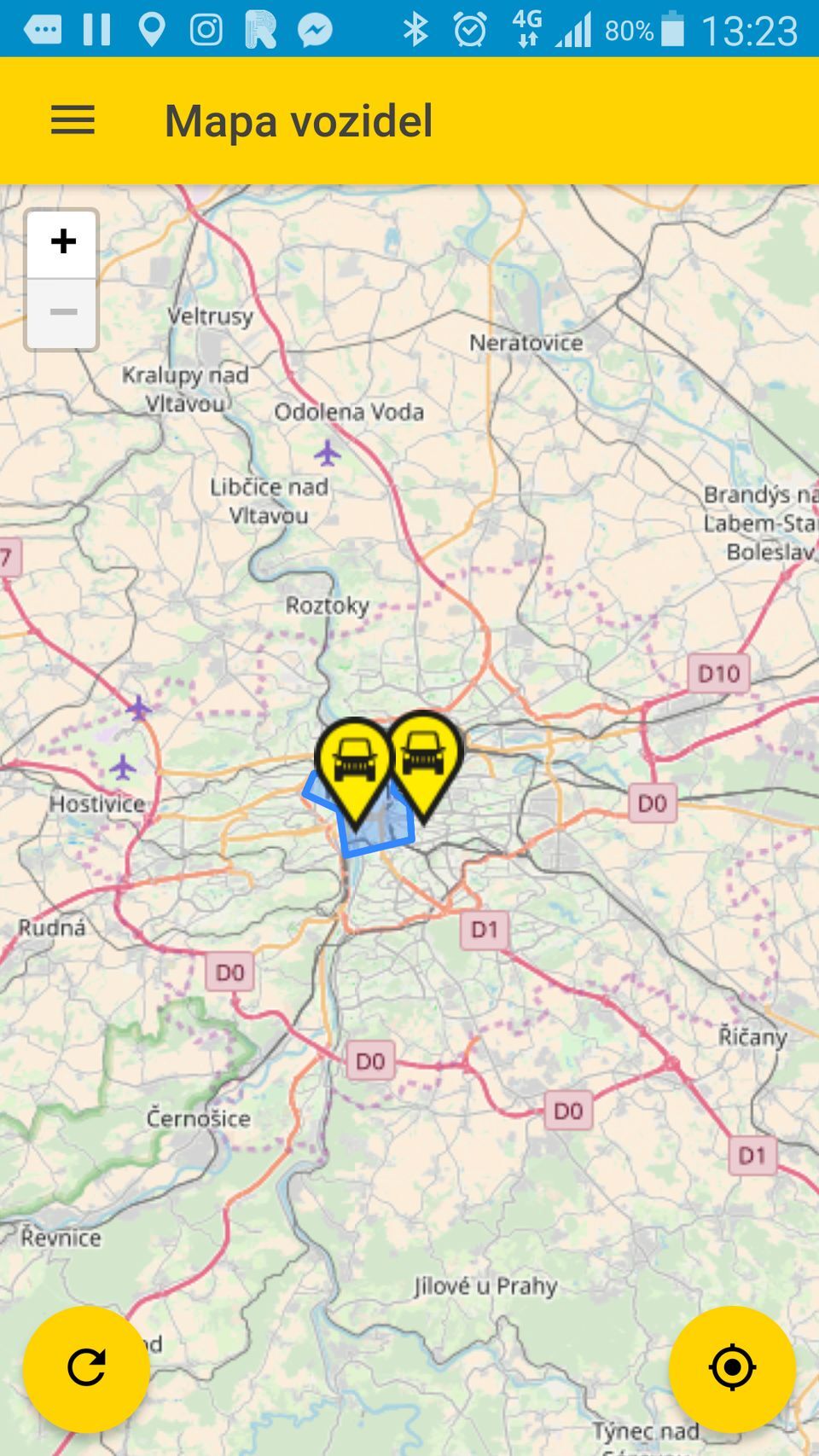 Aplikace Re.volt Carsharing