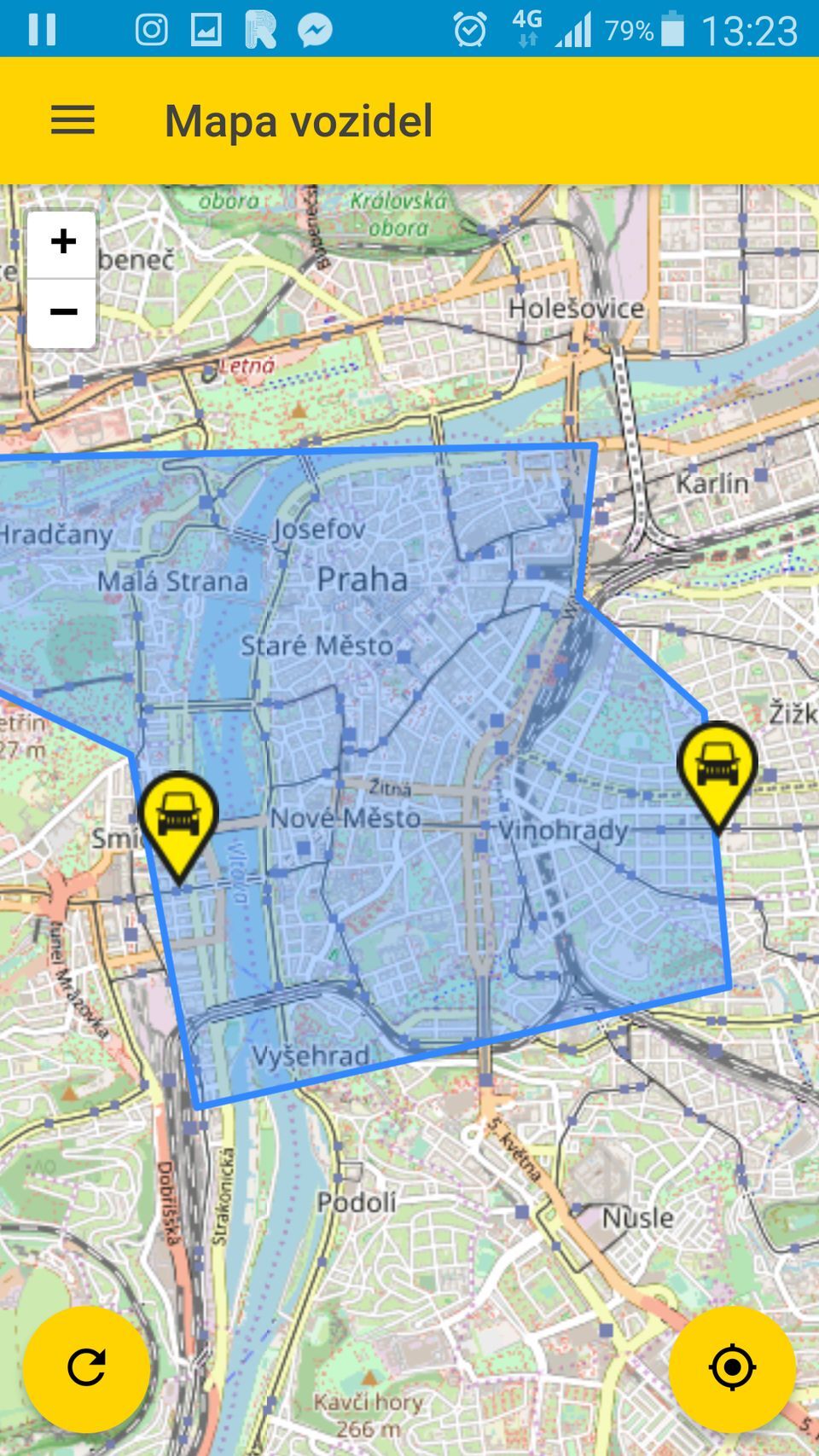 Aplikace Re.volt Carsharing
