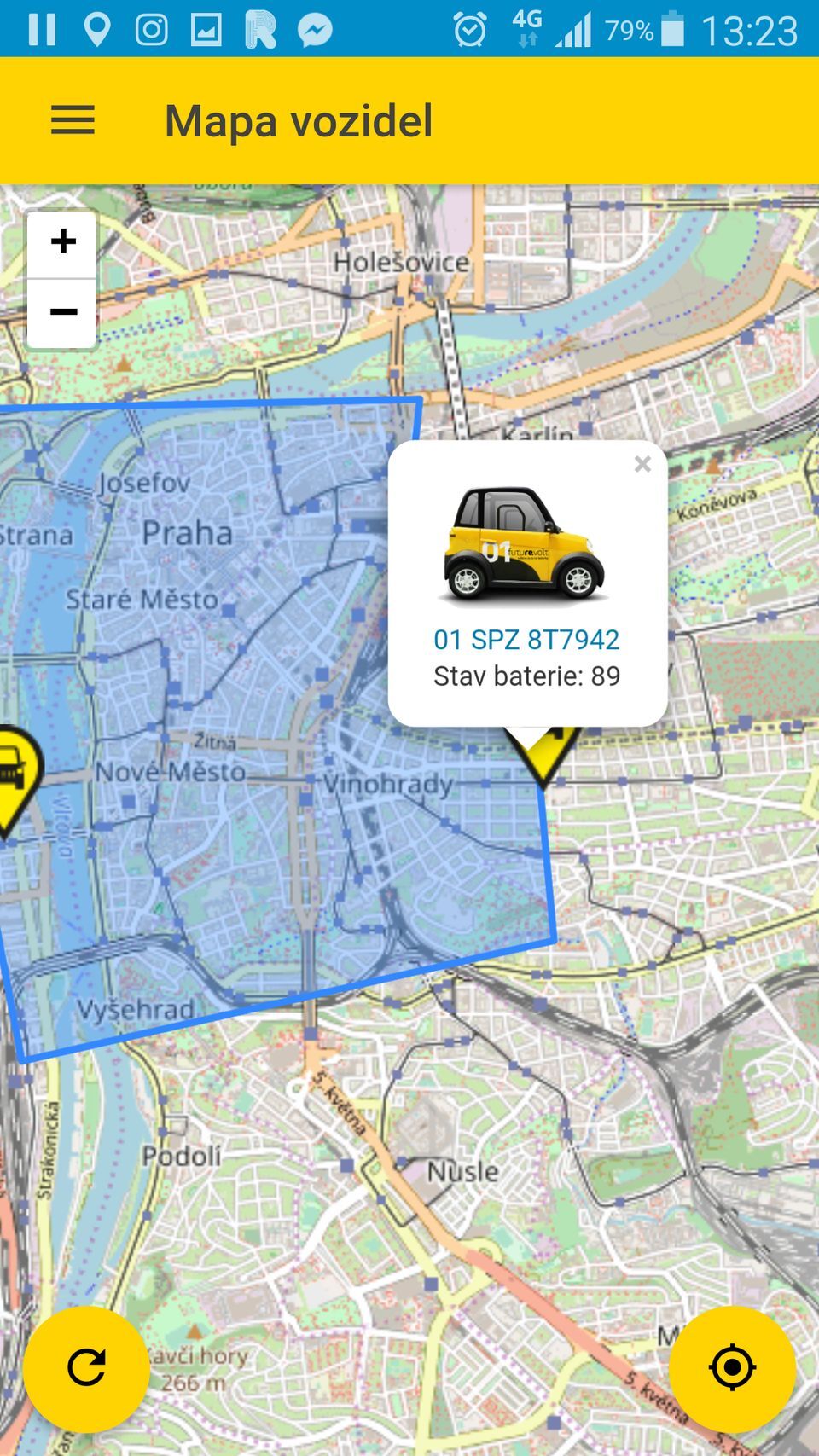 Aplikace Re.volt Carsharing