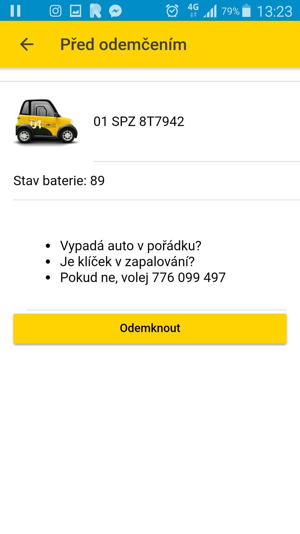 Aplikace Re.volt Carsharing