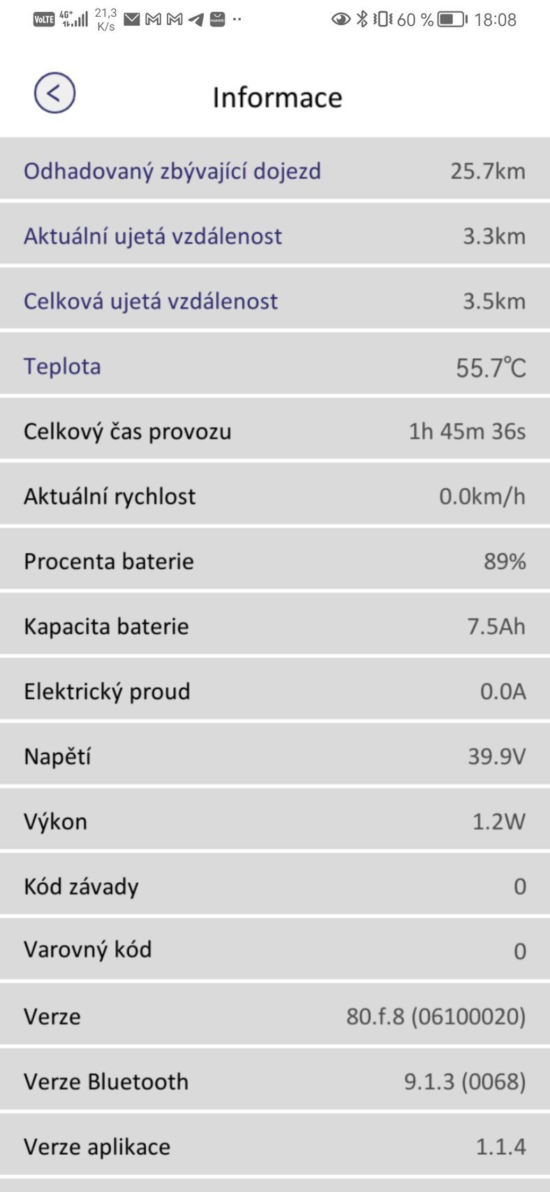 Aplikace Sencor Scooter