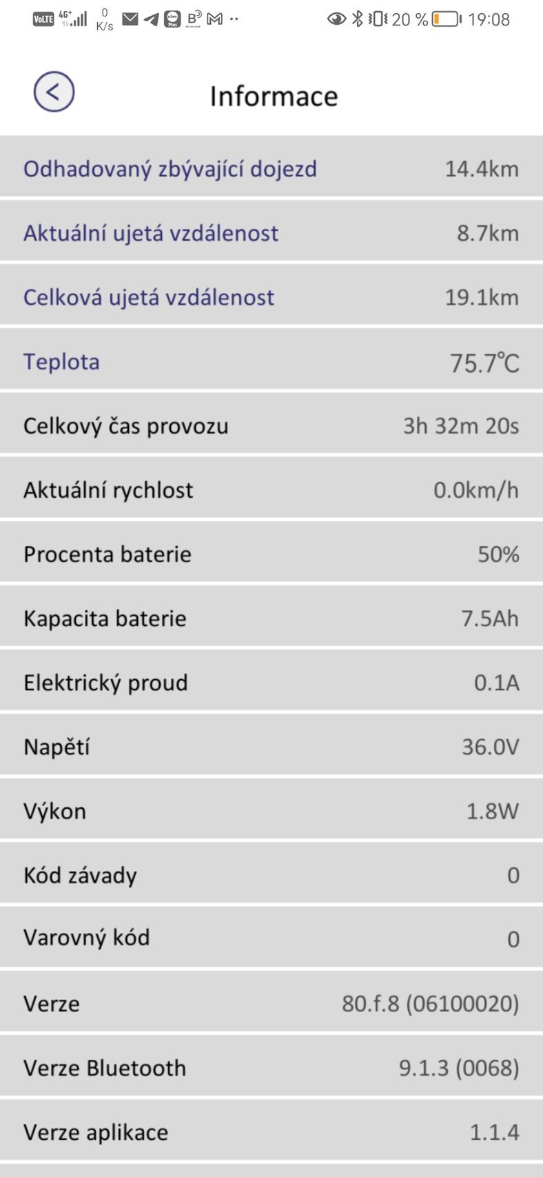 Aplikace Sencor Scooter