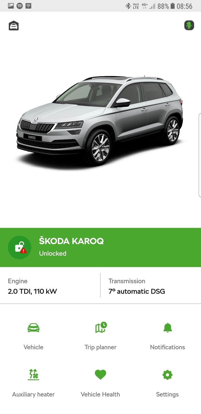 Aplikace Škoda Connect