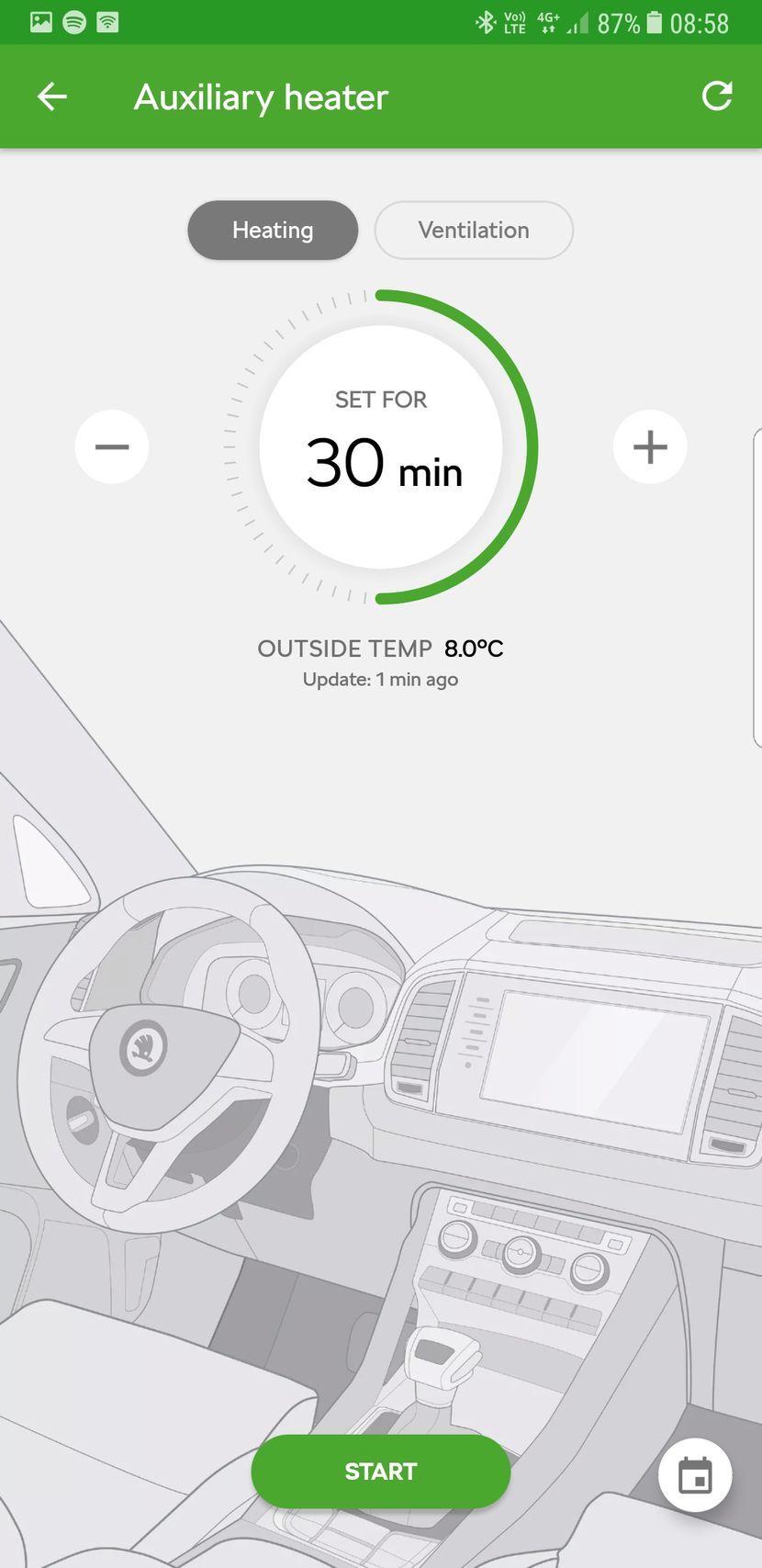 Aplikace Škoda Connect