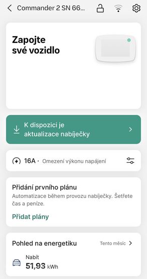 aplikace Wallbox Commander 2