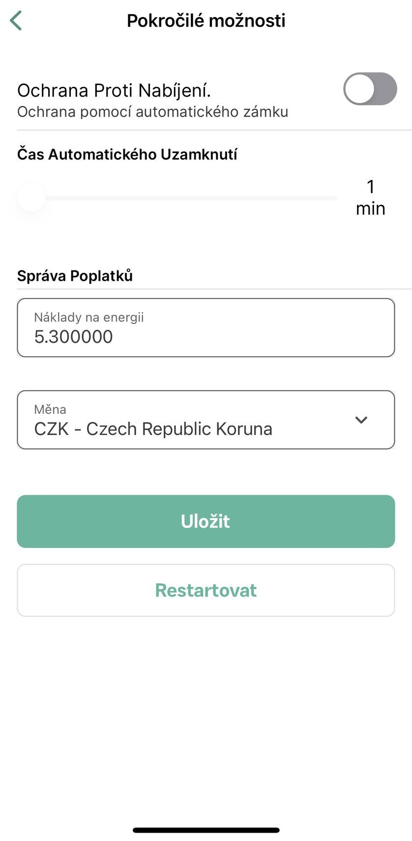 aplikace Wallbox Commander 2