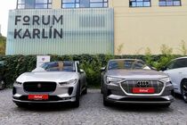 Audi e-tron a Jaguar I-PACE na MobileDrinku