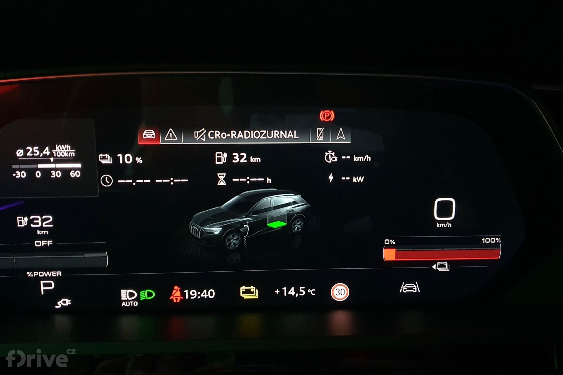 Audi e-tron na nabíjecí stanici E.ON