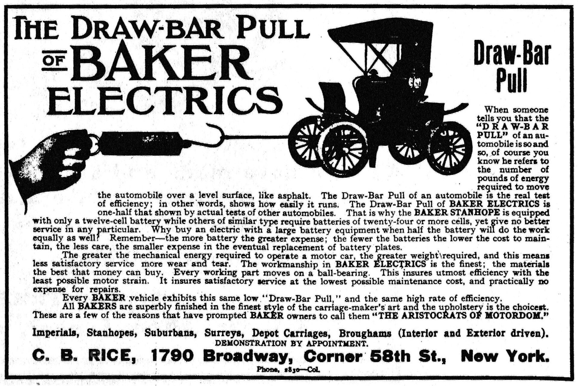Baker Electric reklama