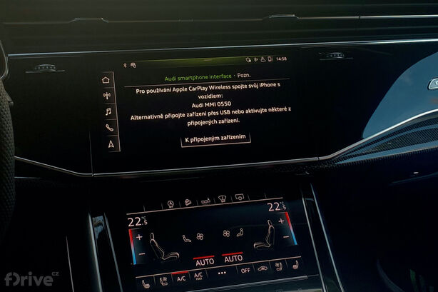 Bezdrátové Apple CarPlay v Audi SQ7
