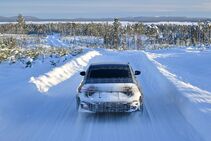 BMW i3 během testování na severu Švédska