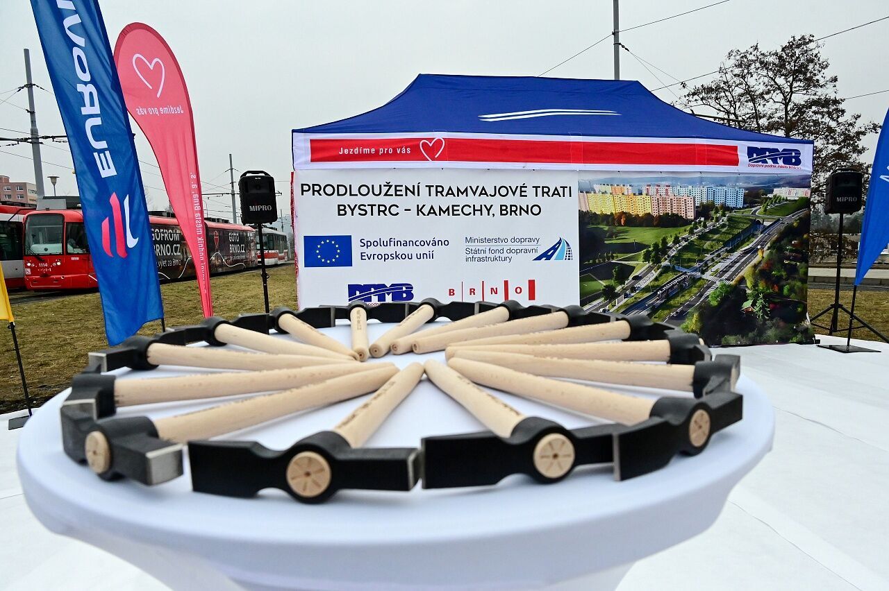 Brno začalo stavět tramvajovou trať na Kamechy