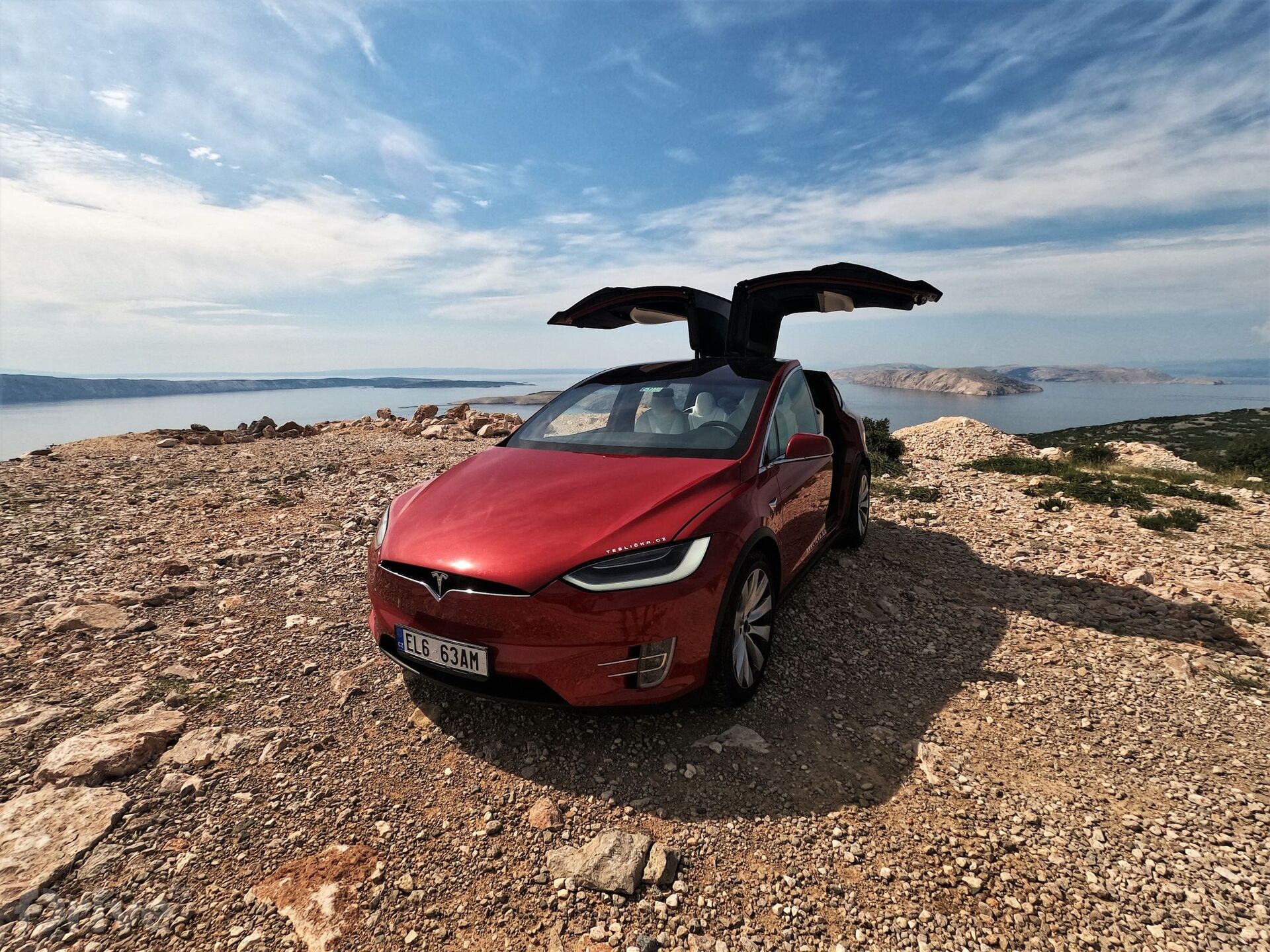 Cesta do Chorvatska - Tesla Model X