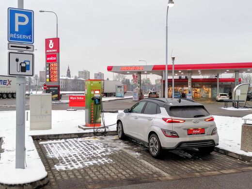ČEZ, České Budějovice, Nádražní ul., ČS Benzina