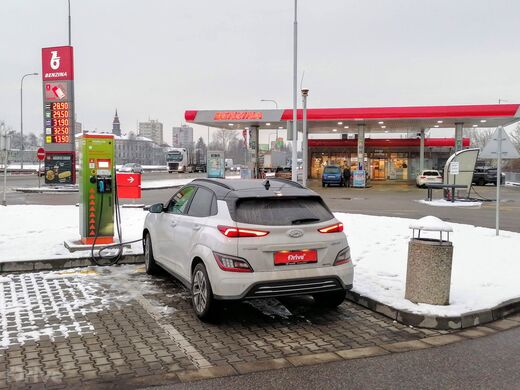 ČEZ, České Budějovice, Nádražní ul., ČS Benzina