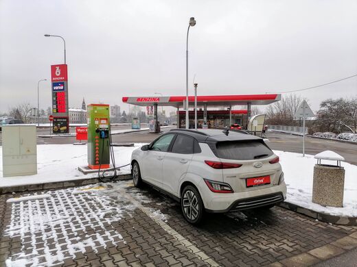 ČEZ, České Budějovice, Nádražní ul., ČS Benzina