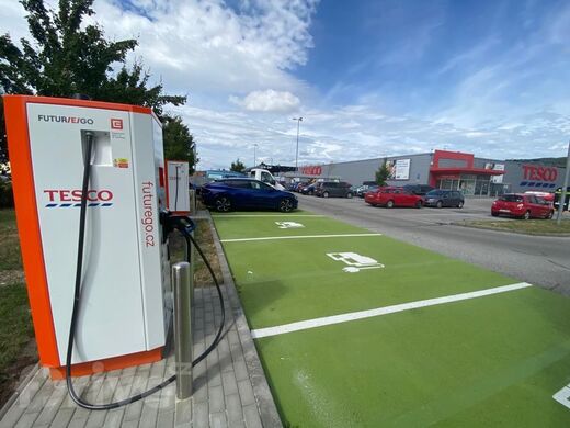 ČEZ, Český Krumlov, Domoradická ul., Tesco,