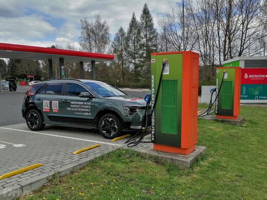ČEZ, Domažlice, Kozinova ul., ČS Benzina ORLEN
