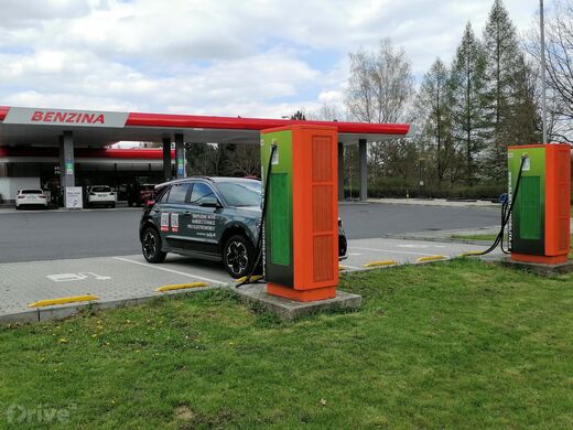 ČEZ, Domažlice, Kozinova ul., ČS Benzina ORLEN