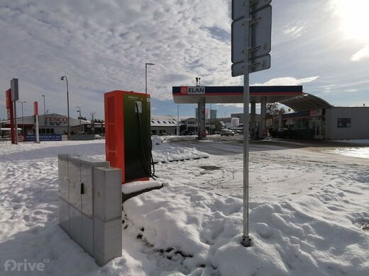 ČEZ, Soběslav, Obchodní ul., čerpací stanice Elan