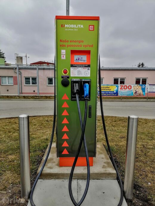 ČEZ, Třeboň, Jiráskova ul., OC Kaufland