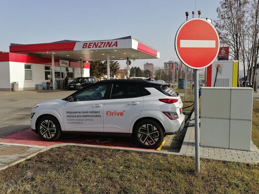 E.ON, Beroun, Plzeňská ul., čerpací stanice Benzina