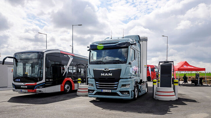 E.ON Mořice nabíjecí stanice pro kamiony