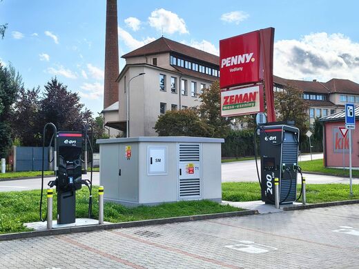 E.ON, Vodňany, ul. Dr. Hajného, Penny Market