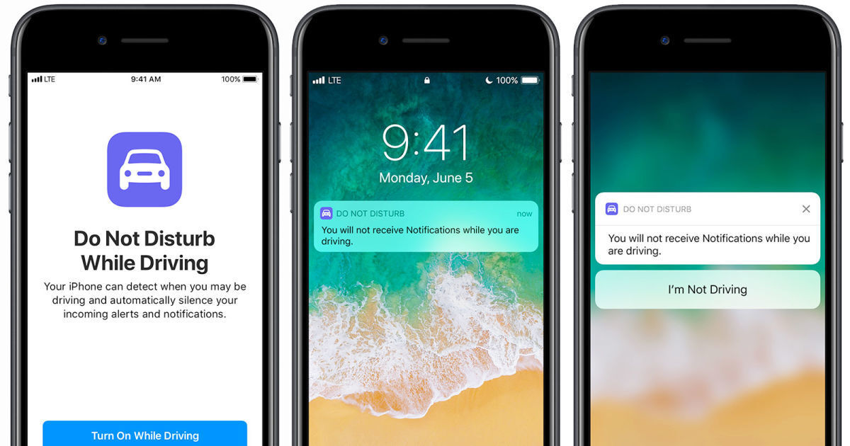 Funkce Do Not Disturb While Driving