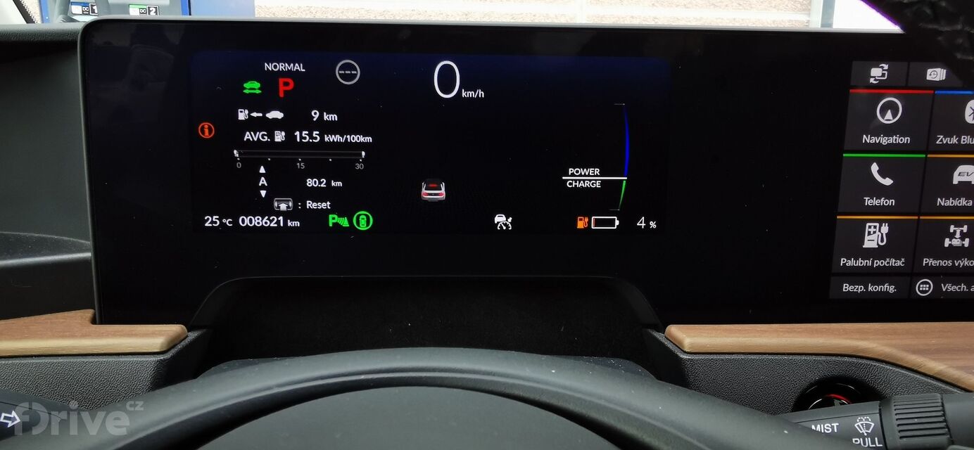 Honda e - nabíjení