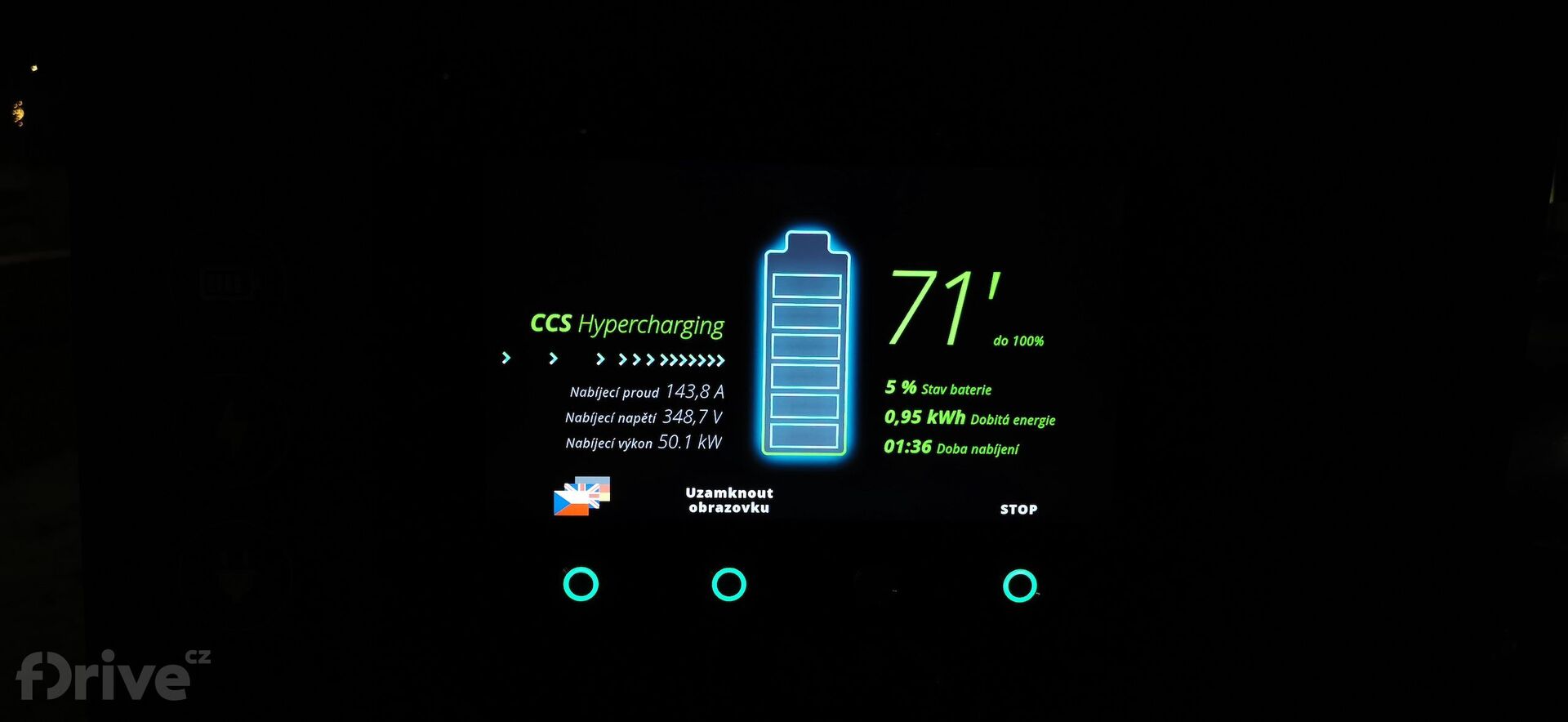 Honda e - test nabíjení v zimě