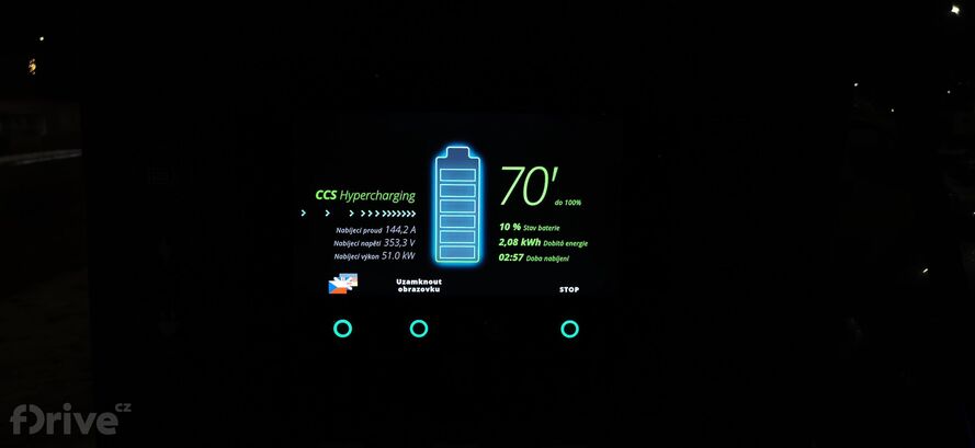 Honda e - test nabíjení v zimě