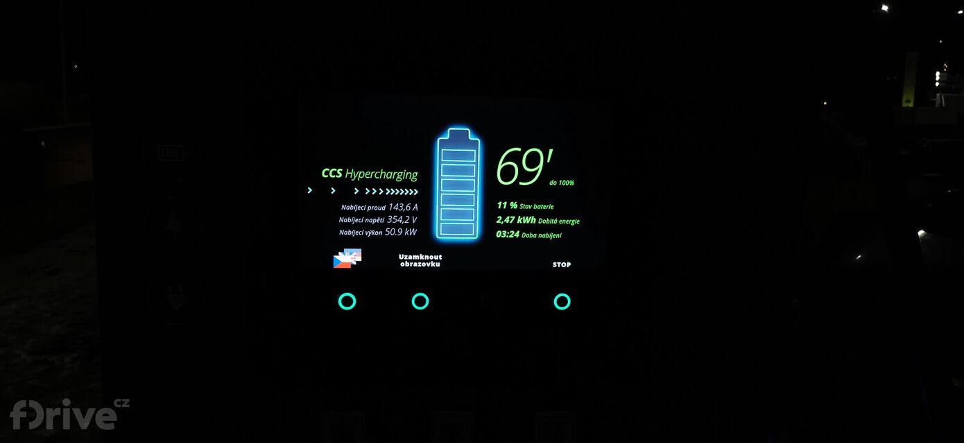 Honda e - test nabíjení v zimě