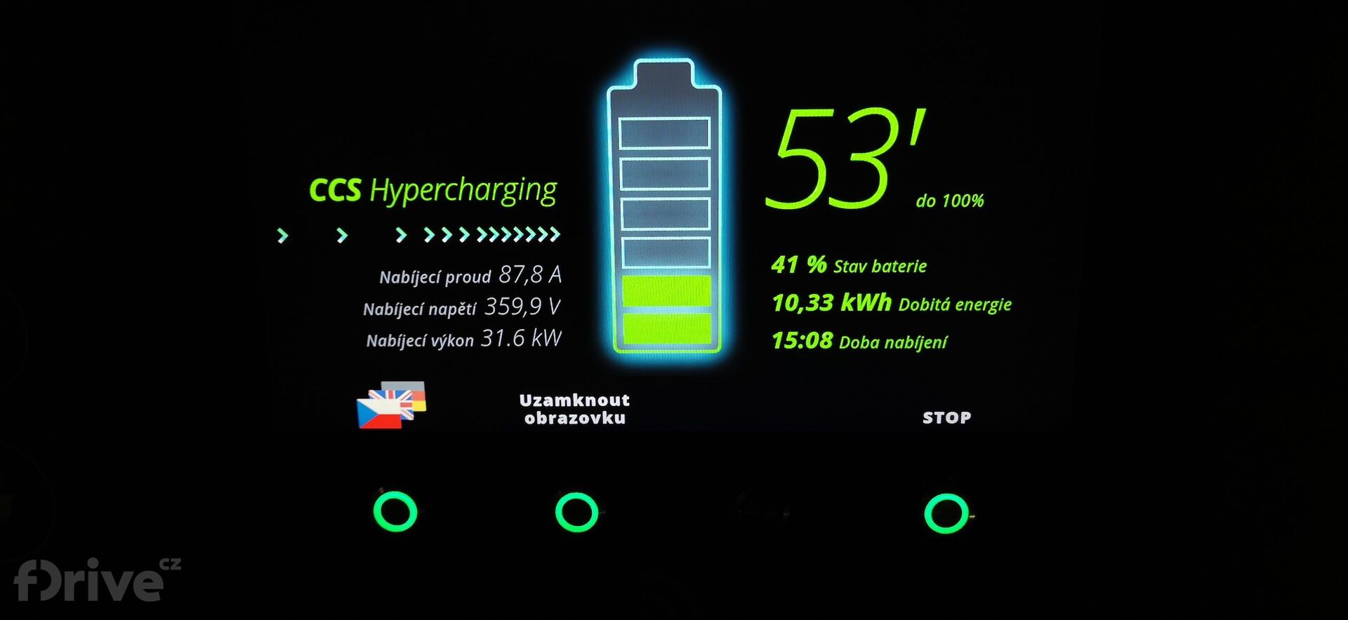 Honda e - test nabíjení v zimě