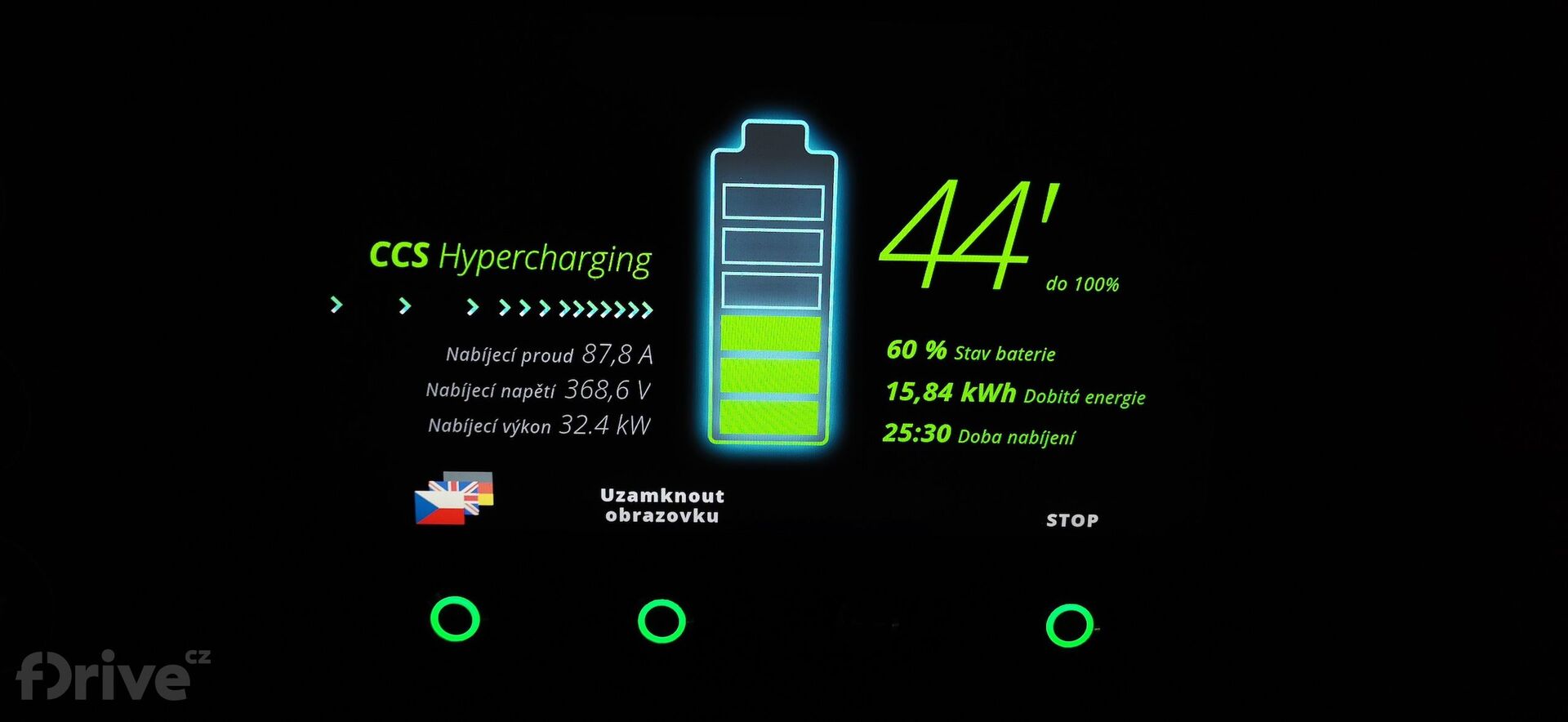 Honda e - test nabíjení v zimě