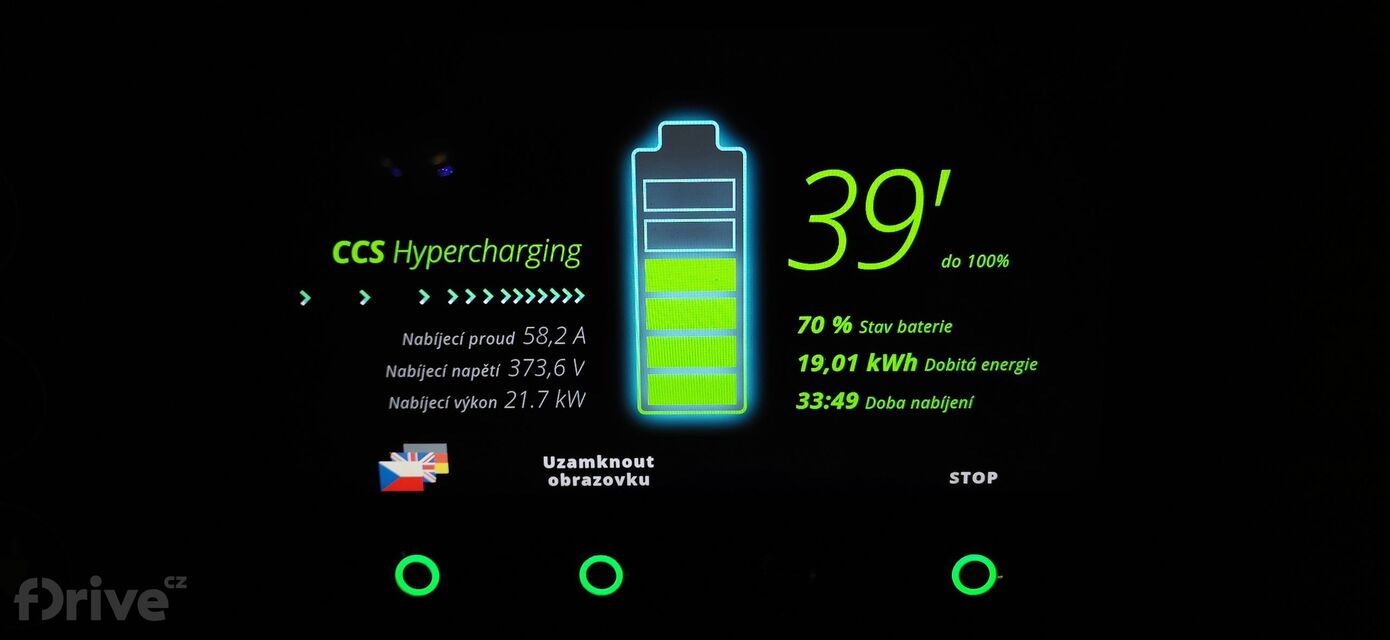 Honda e - test nabíjení v zimě