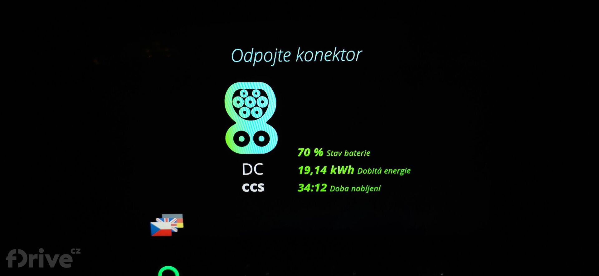 Honda e - test nabíjení v zimě