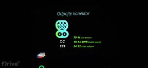 Honda e - test nabíjení v zimě