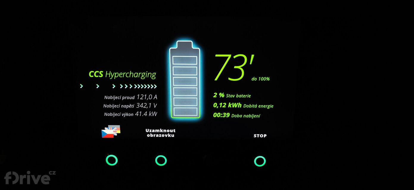 Honda e - test nabíjení v zimě