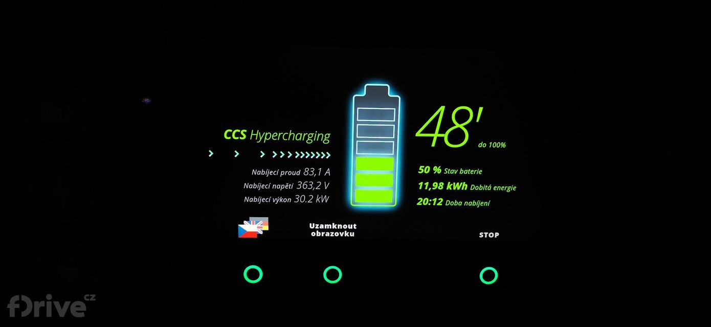 Honda e - test nabíjení v zimě