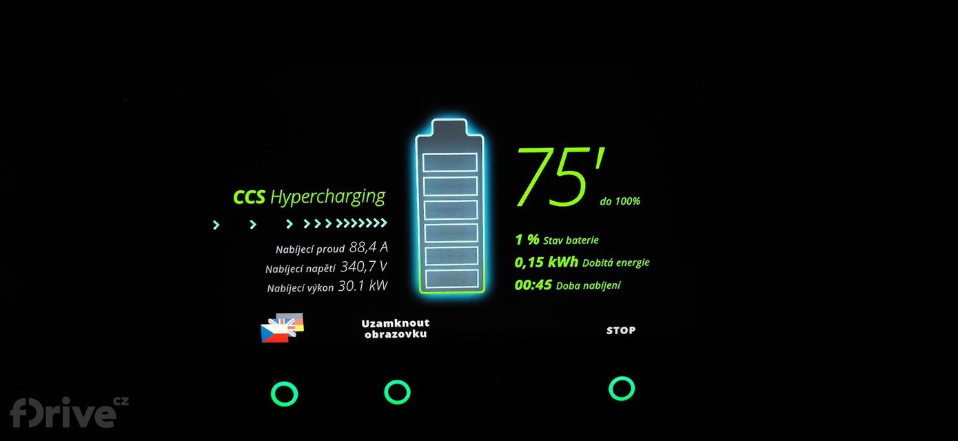 Honda e - test nabíjení v zimě